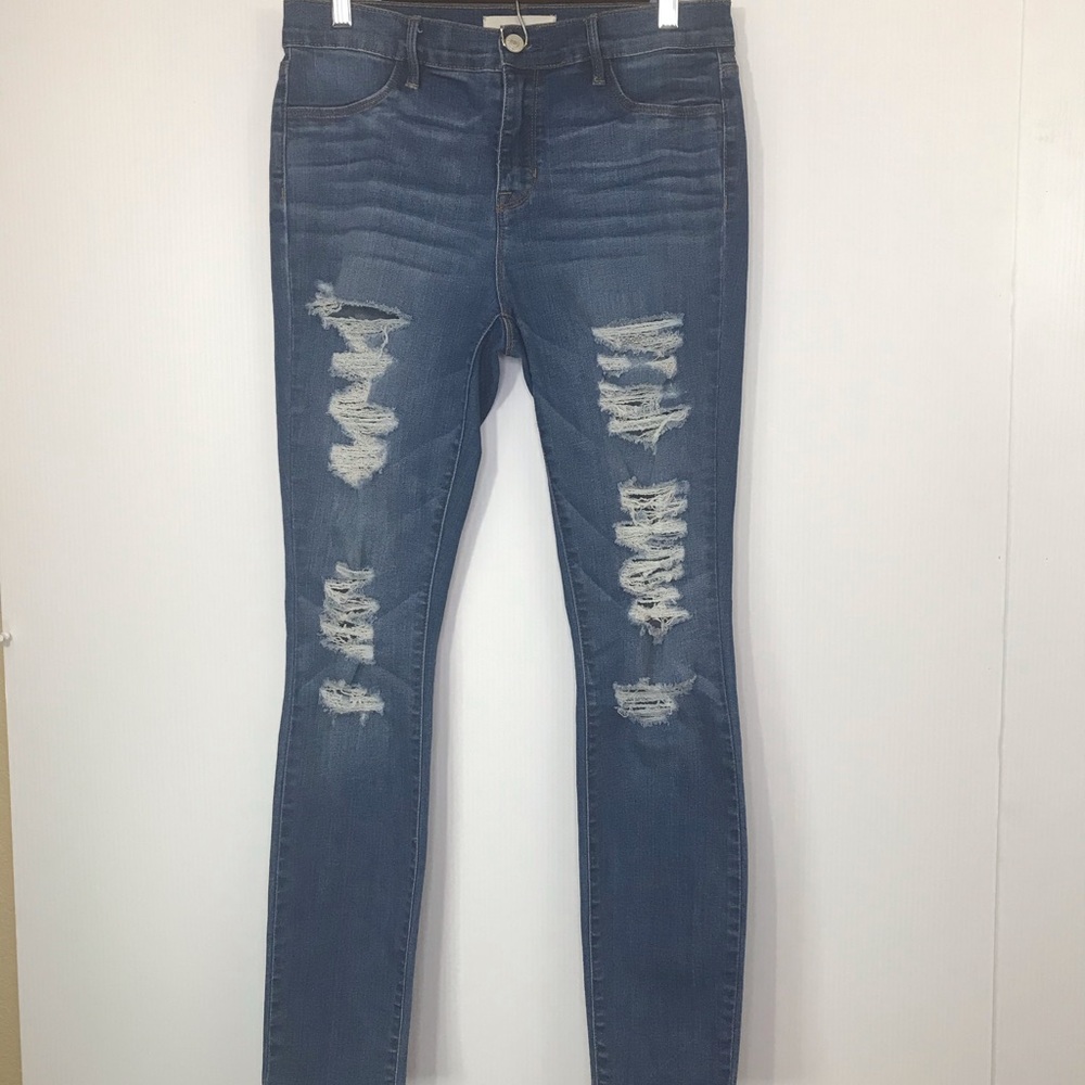 PacSun 89% Cotton Distressed Skinny Jeans - 28 - Picture 6 of 16